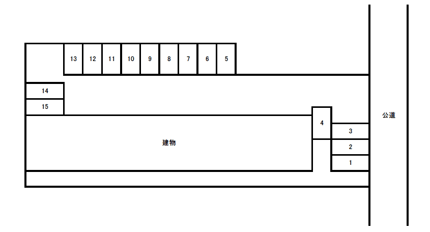 ウェルズ西八幡第一駐車場の駐車配置図