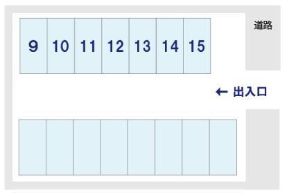 すまいち今池南パーキングの駐車配置図