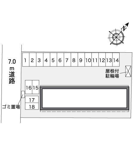 秋月(38443)の駐車配置図