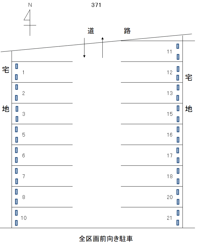 岩倉－371の駐車配置図