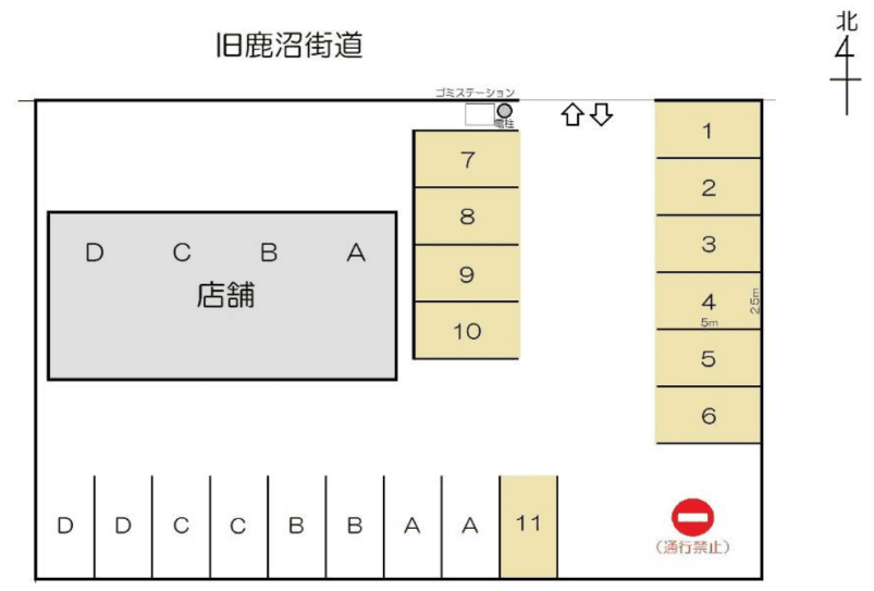 KDパーキングの駐車配置図