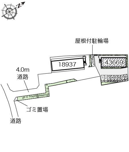 リバーサイドパレス(43669)の駐車配置図