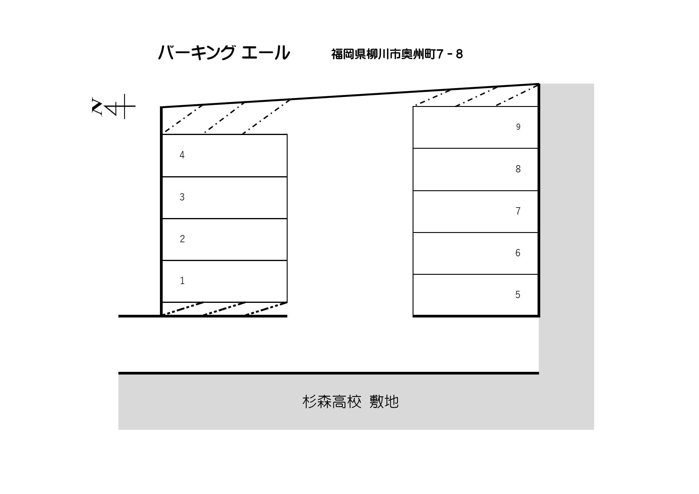パーキング　エールの駐車配置図
