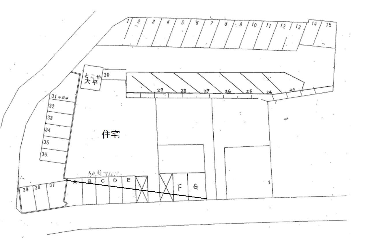 川井本町6-8Bの駐車配置図