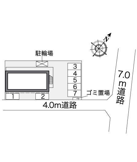 グリーン(25791)の駐車配置図