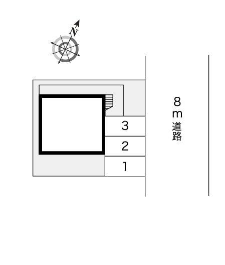 コーポ藤沢(7706)の駐車配置図