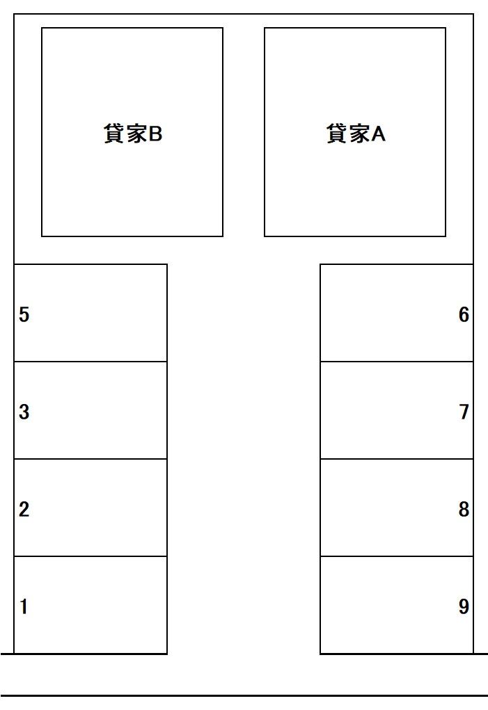 鳶尾５丁目駐車場の駐車配置図