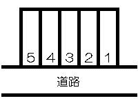 真砂町駐車場の駐車配置図