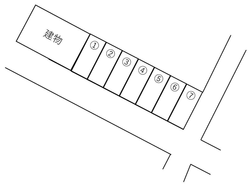 豊田砂山第２駐車場の駐車配置図