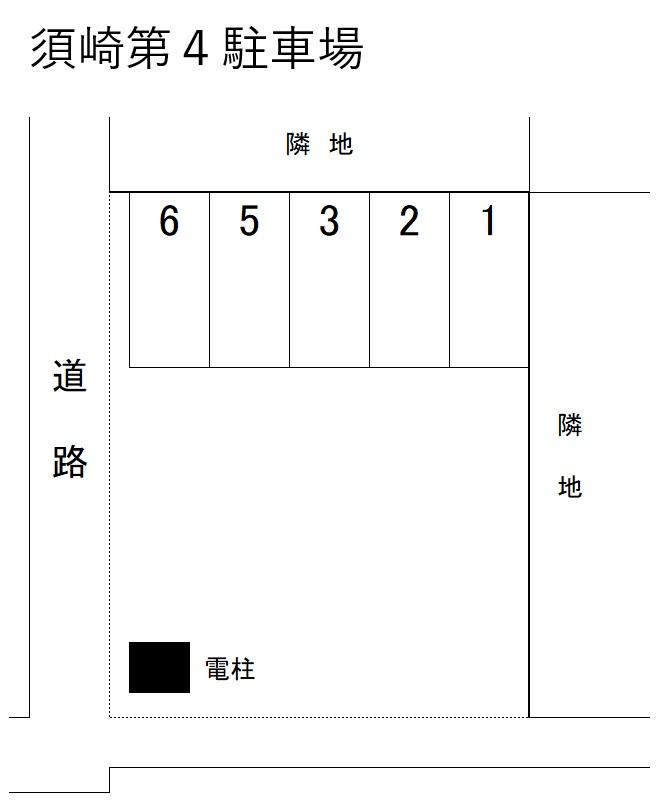 須崎第４駐車場の駐車配置図