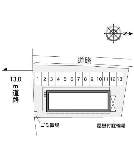 ウィスタリア壱番館(39265)の駐車配置図