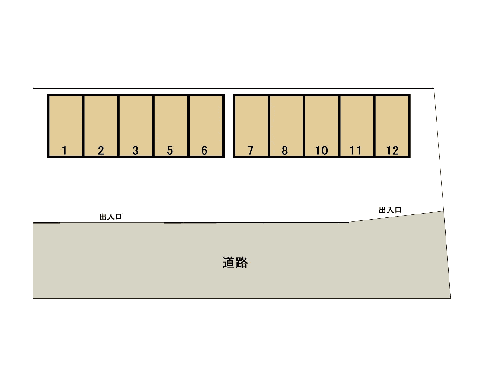 【53525】行田町駐車場の駐車配置図