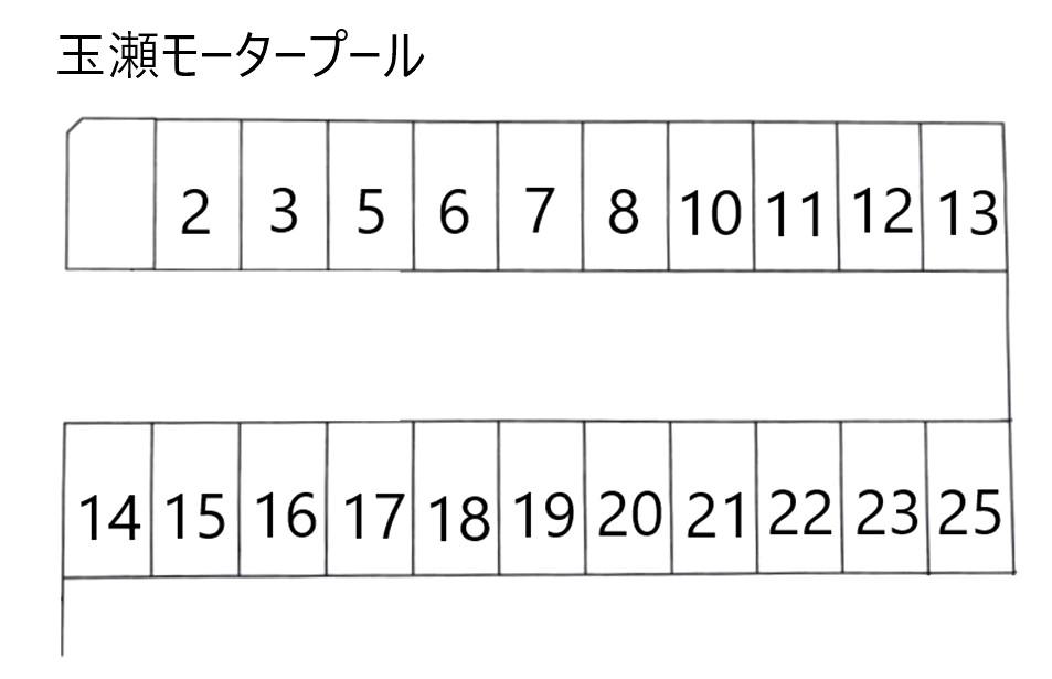 玉瀬モータープールの駐車配置図