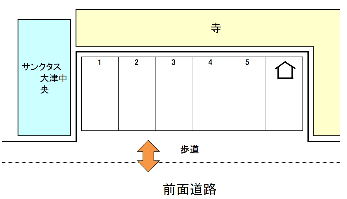 中央2丁目ガレージの駐車配置図