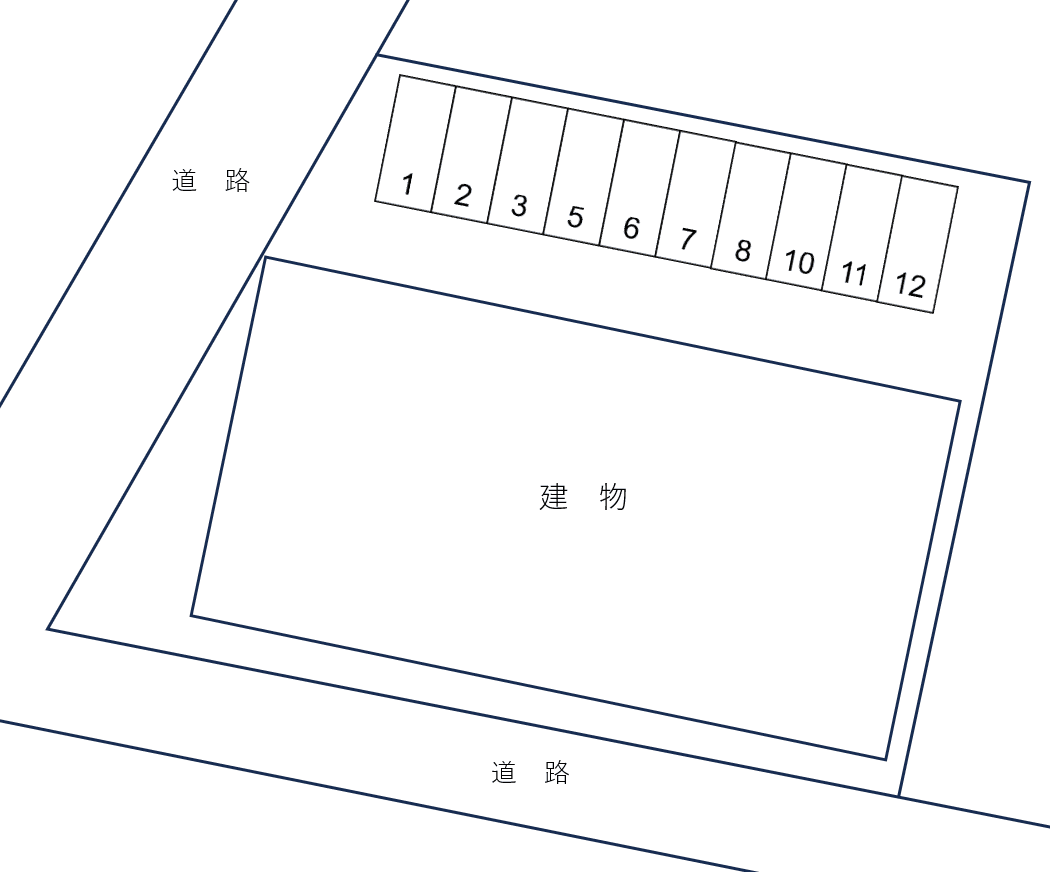 大新ヒルズ西馬橋の駐車配置図