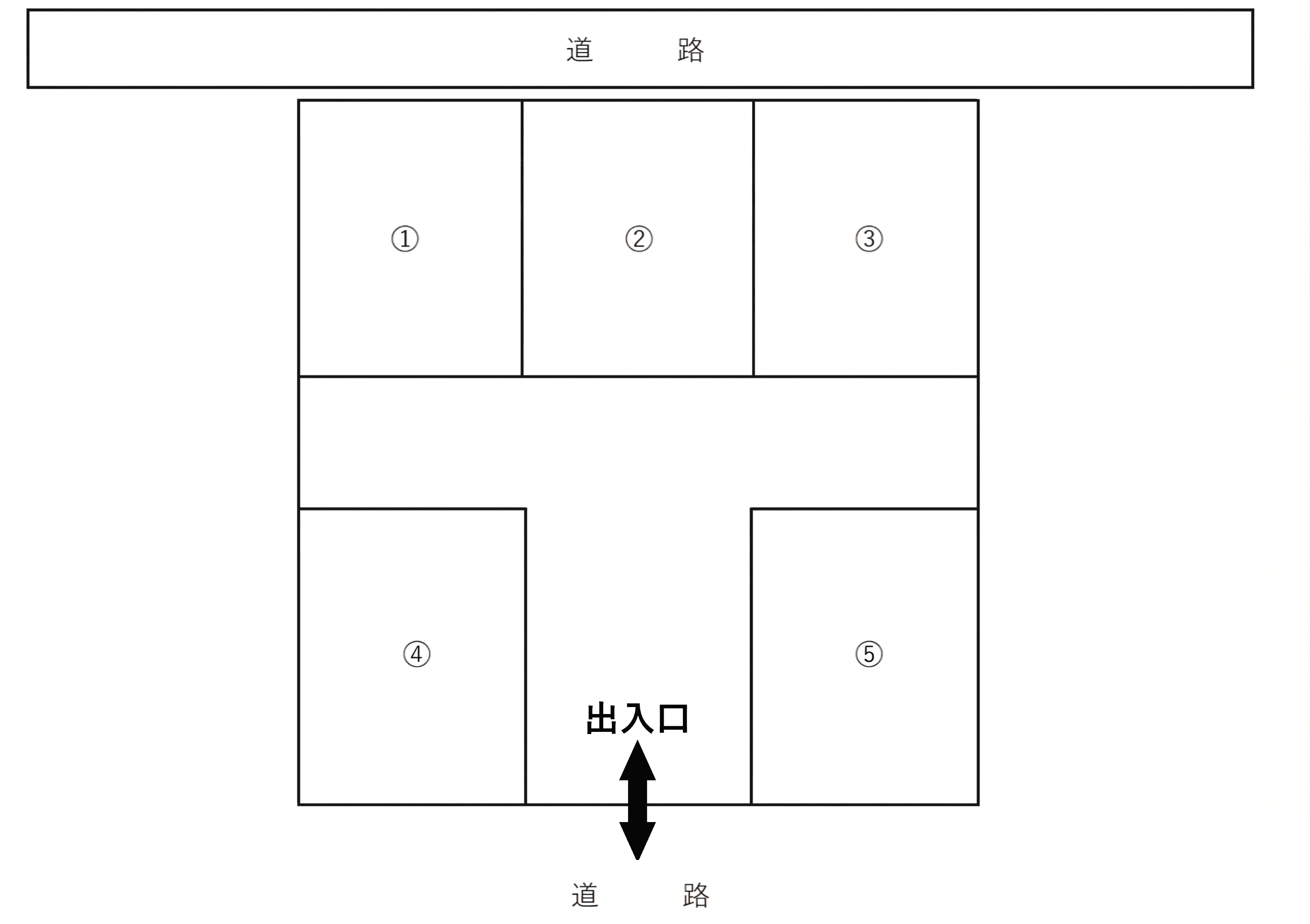 【PK10】材木座5丁目海岸パーキングの駐車配置図
