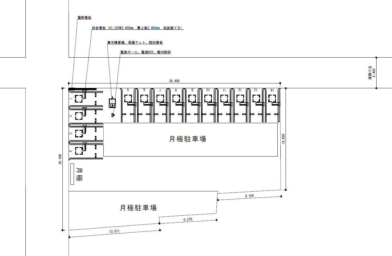 ザ・パーク与那原の駐車配置図