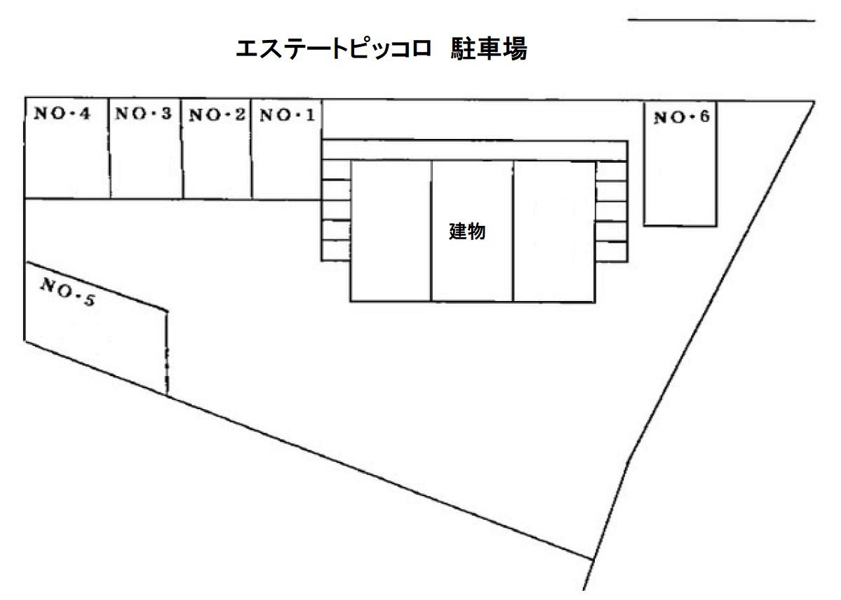 エステートピッコロ　駐車場の駐車配置図
