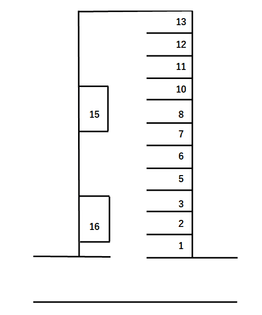 岩本第1駐車場の駐車配置図