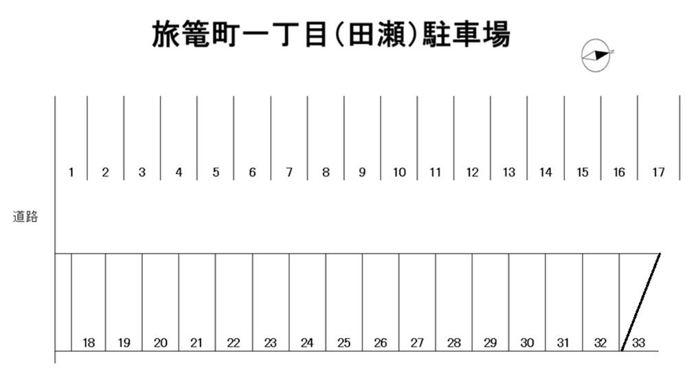 旅篭町一丁目駐車場 No.56の駐車配置図