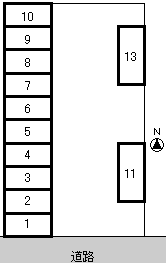 宮町今川第2パーキングの駐車配置図