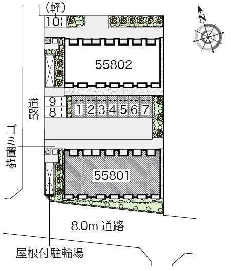 ミランダファルコナーⅠ(55801)の駐車配置図