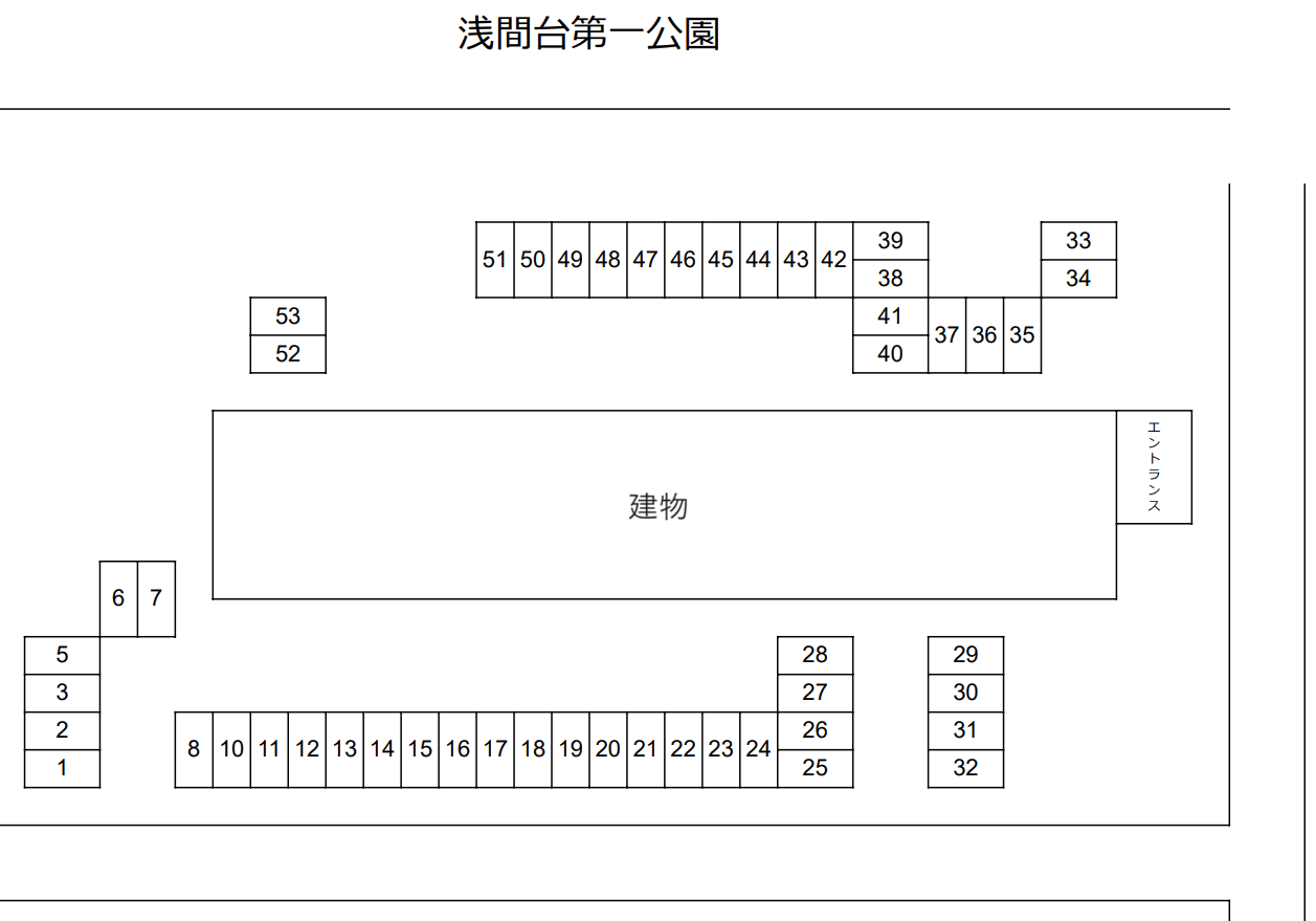 上尾市春日１丁目駐車場（ベルフォーレ上尾）の駐車配置図