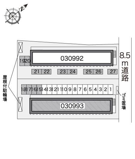 セキバＢ(30993)の駐車配置図