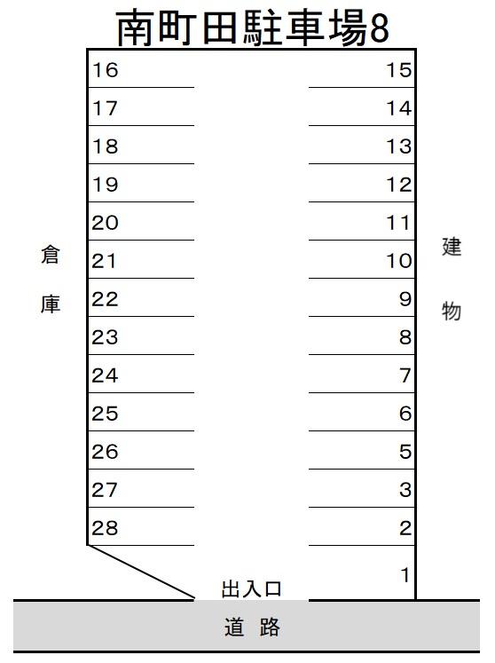 南町田駐車場8の駐車配置図
