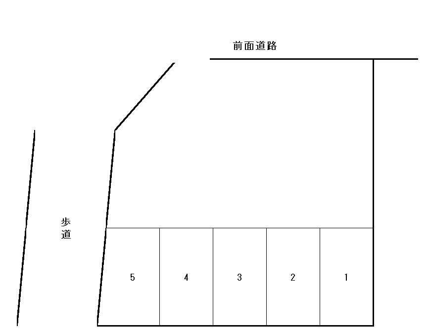 広瀬町ガレージの駐車配置図