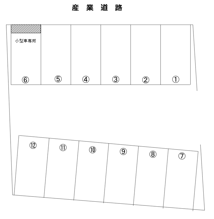 増田駐車場の駐車配置図
