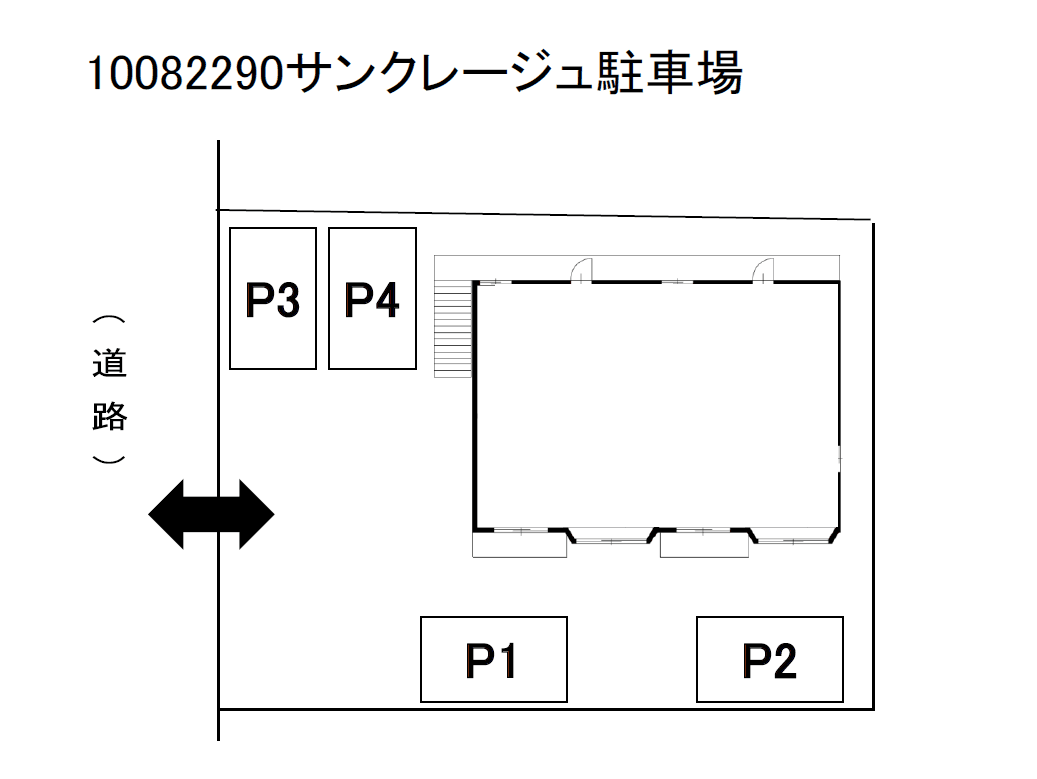 サンクレージュ駐車場の駐車配置図