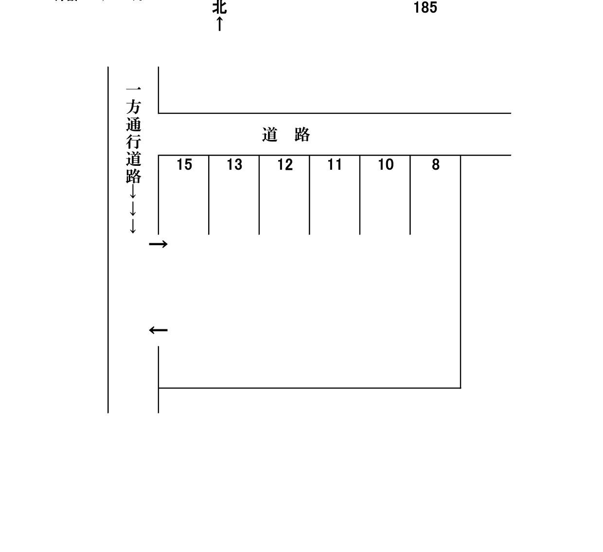 岩倉－185の駐車配置図
