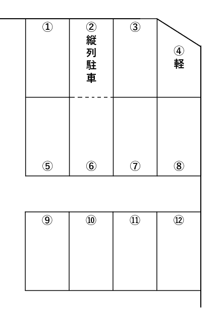 三堂駐車場（泉町）の駐車配置図