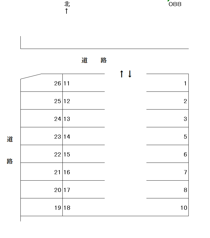 岩倉－88の駐車配置図