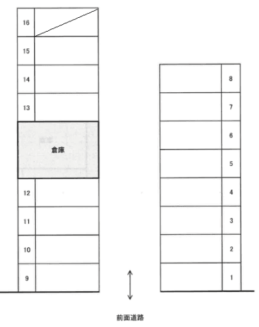 田村町４丁目駐車場の駐車配置図