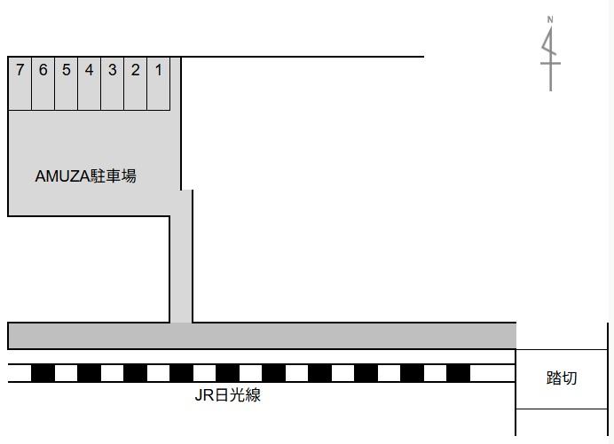 AMUZA駐車場の駐車配置図