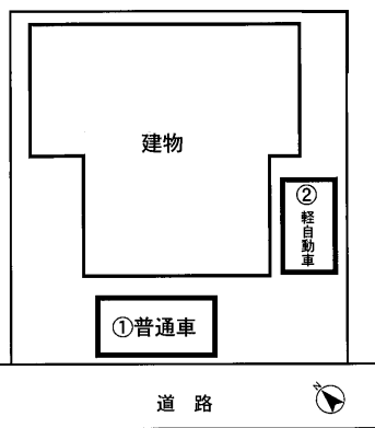 ウエストピア高根駐車場の駐車配置図