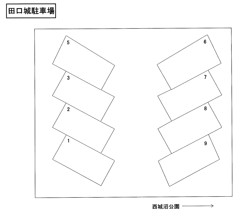 田口城駐車場の駐車配置図