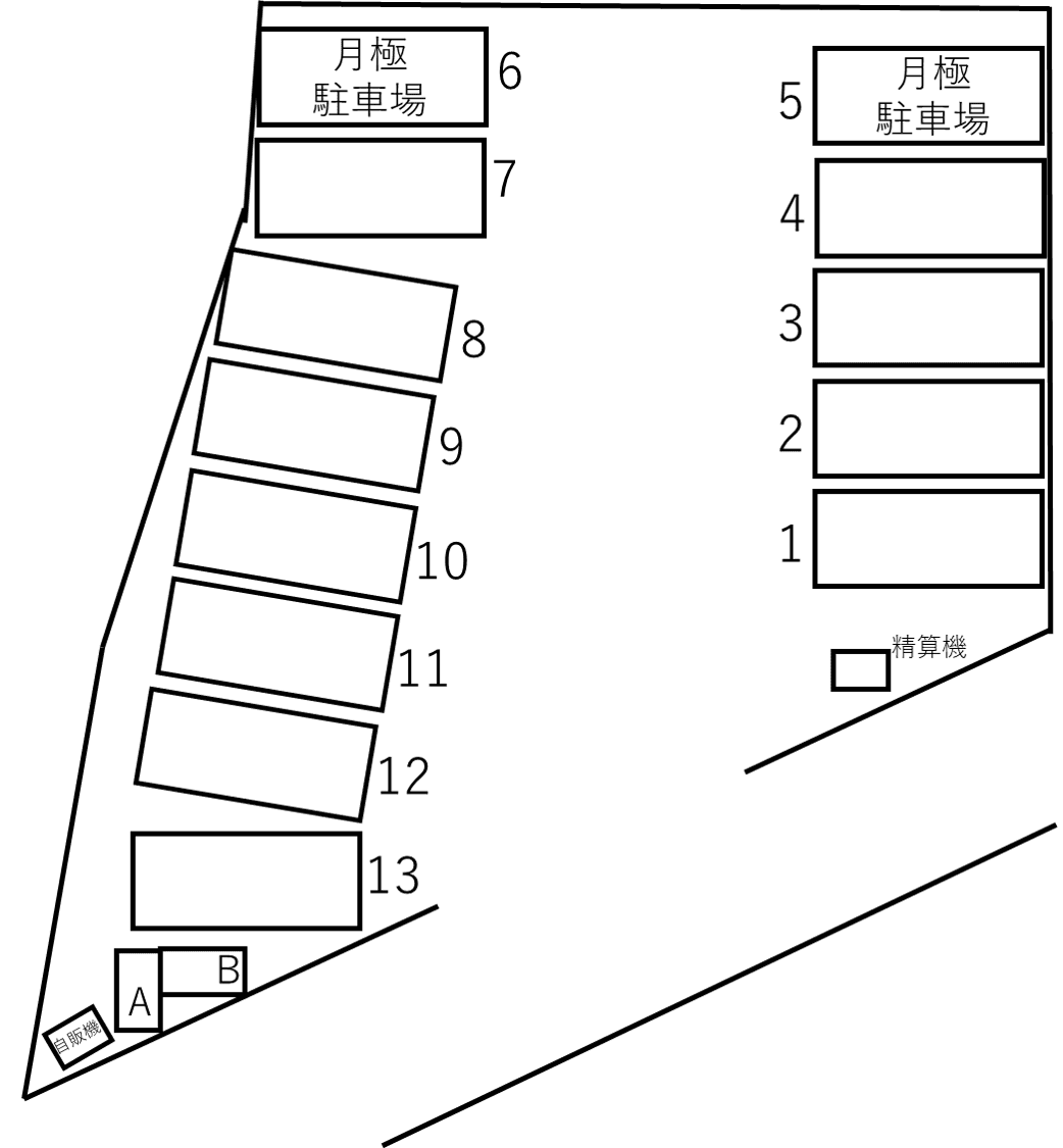 SmarT Park 蛍池北町3丁目の駐車配置図