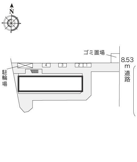 武庫川Ｂ(19111)の駐車配置図