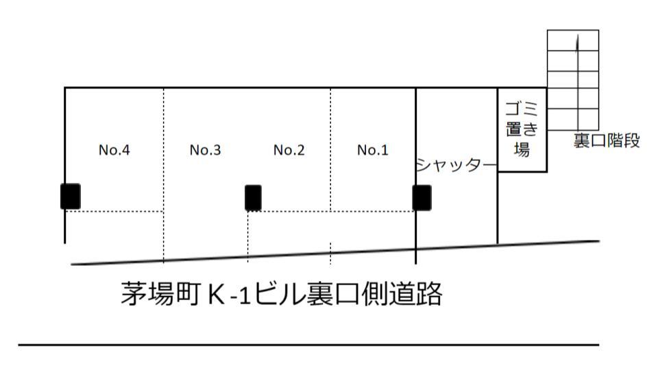 茅場町K-1ビルの駐車配置図