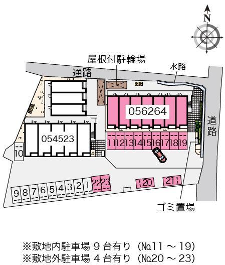 ミランダ山根Ⅳ(56264)　敷地外駐車場の駐車配置図