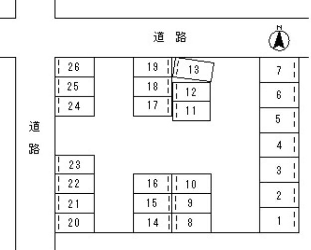 ケイ・アイ駐車場の駐車配置図