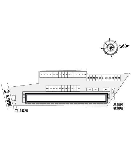 フラワーハイム(36490)の駐車配置図