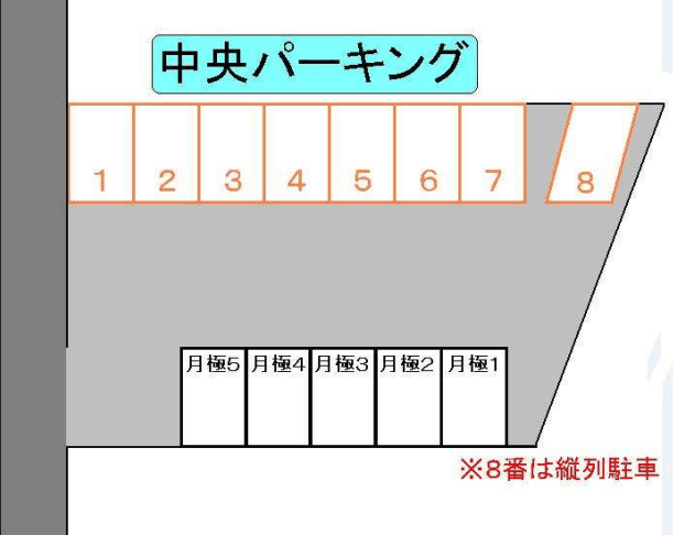 中央パーキングの駐車配置図