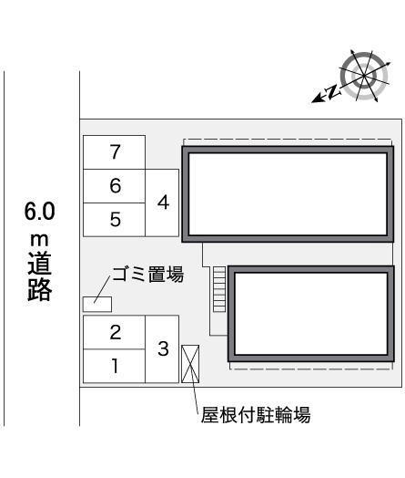 新南陽　青柳(39626)の駐車配置図