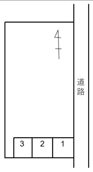 内田A駐車場の駐車配置図