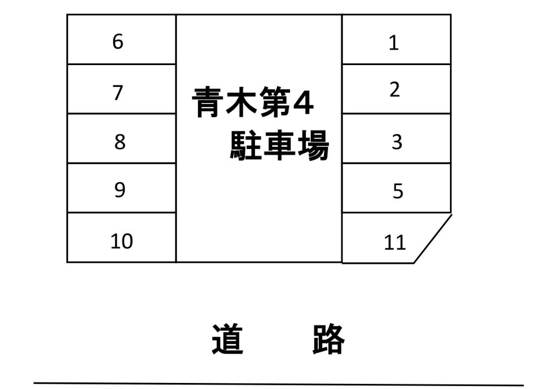青木第４駐車場の駐車配置図