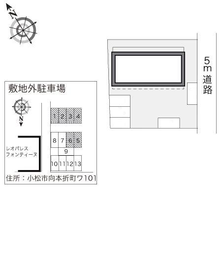 シャルマン(10676)　敷地外駐車場の駐車配置図